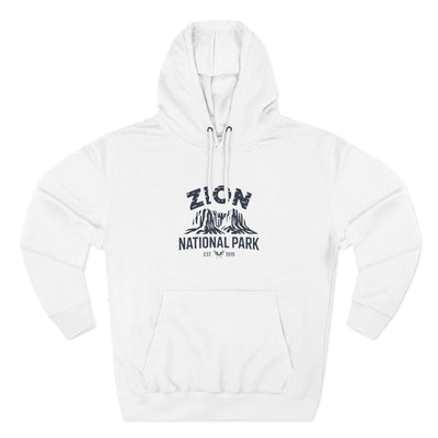 Zion National Park White Fleece Hoodie Limited Edition