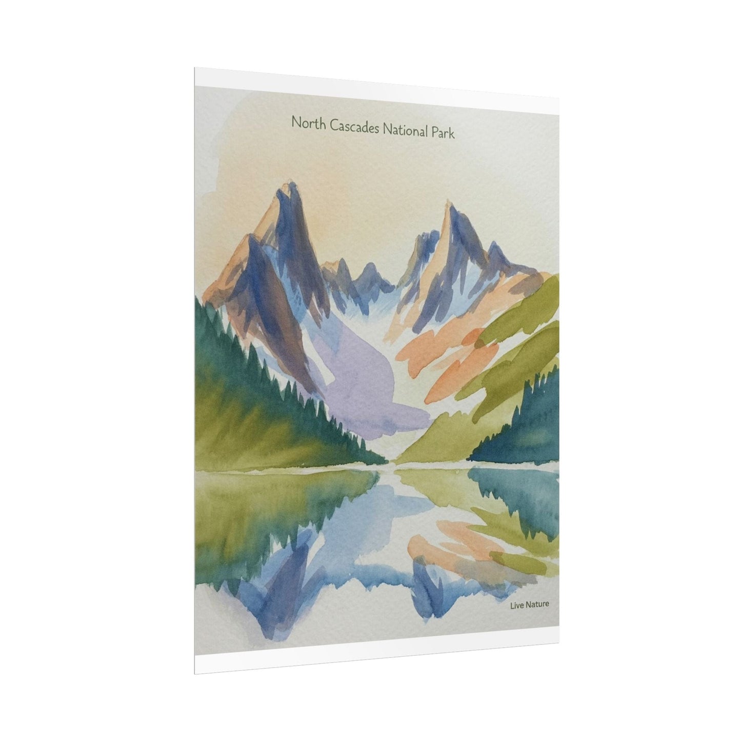 North Cascades National Park Watercolor Art Print