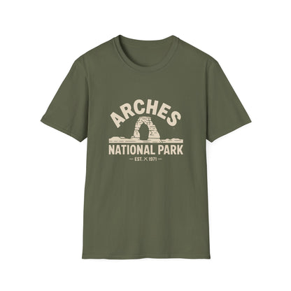 Arches National Park Retro T-Shirt - White Unisex