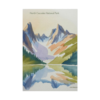 North Cascades National Park Watercolor Art Print