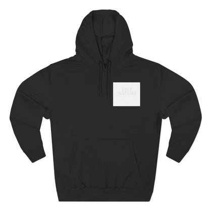 Three-Panel Fleece Hoodie - dolphin (Front+Back) - Three-Panel Fleece Hoodie (Smart: Original on light)