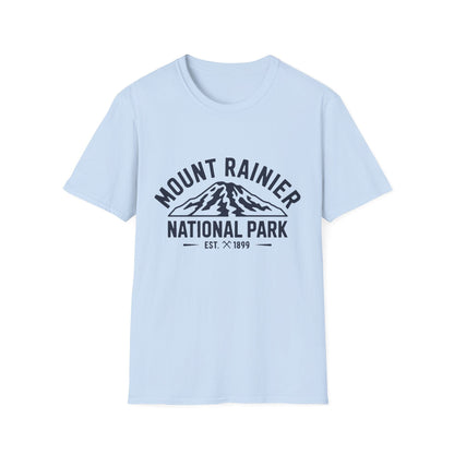 Mount Rainier National Park Logo T-Shirt - White Cotton