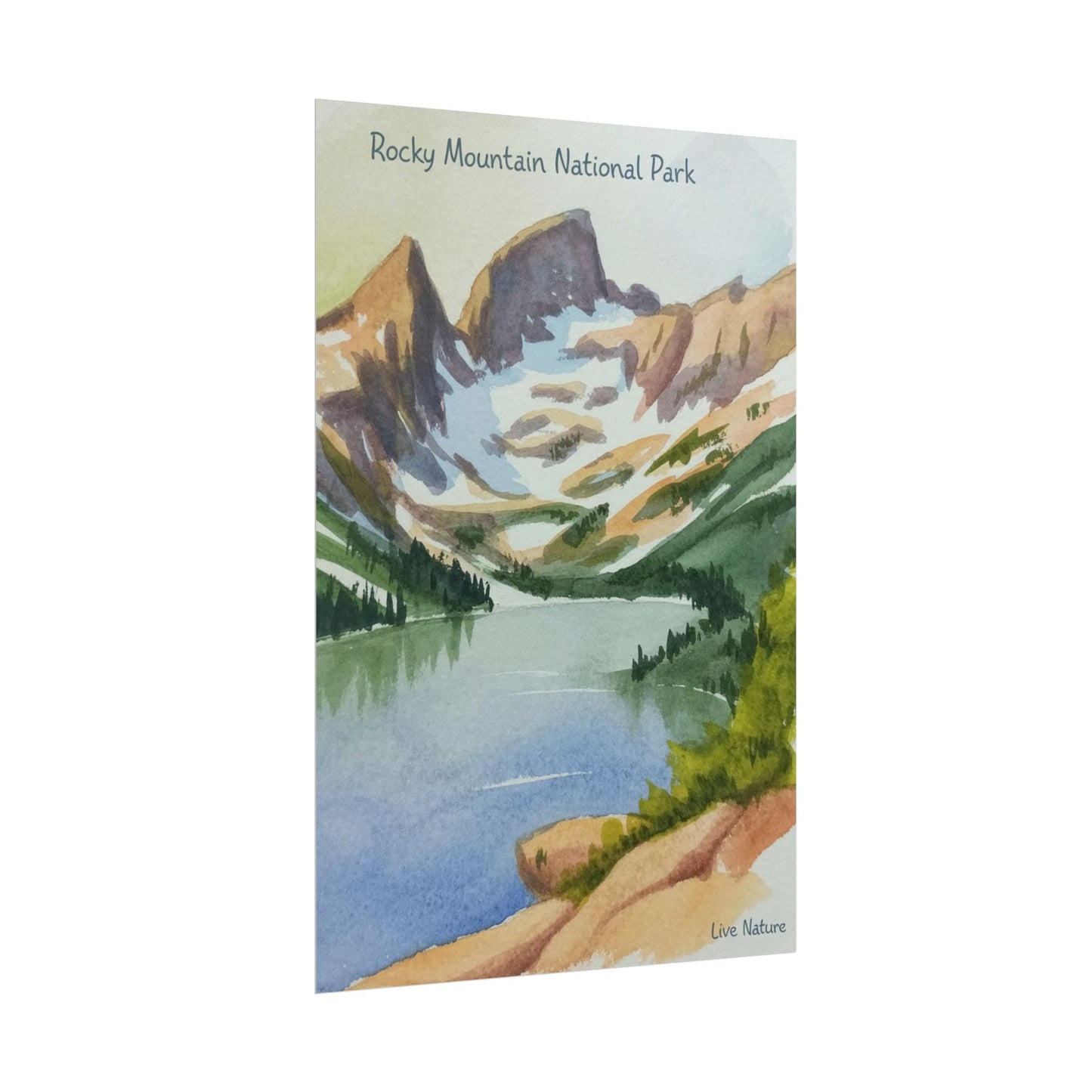 Rocky Mountain National Park Watercolor Print