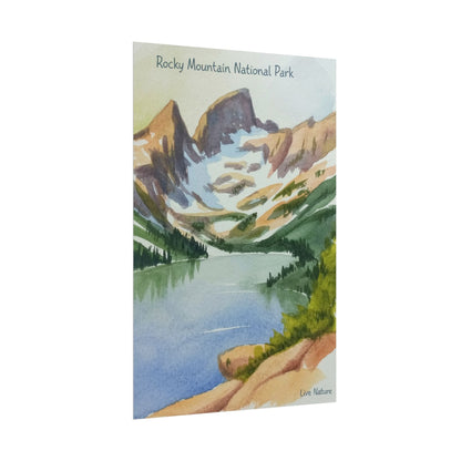 Rocky Mountain National Park Watercolor Print
