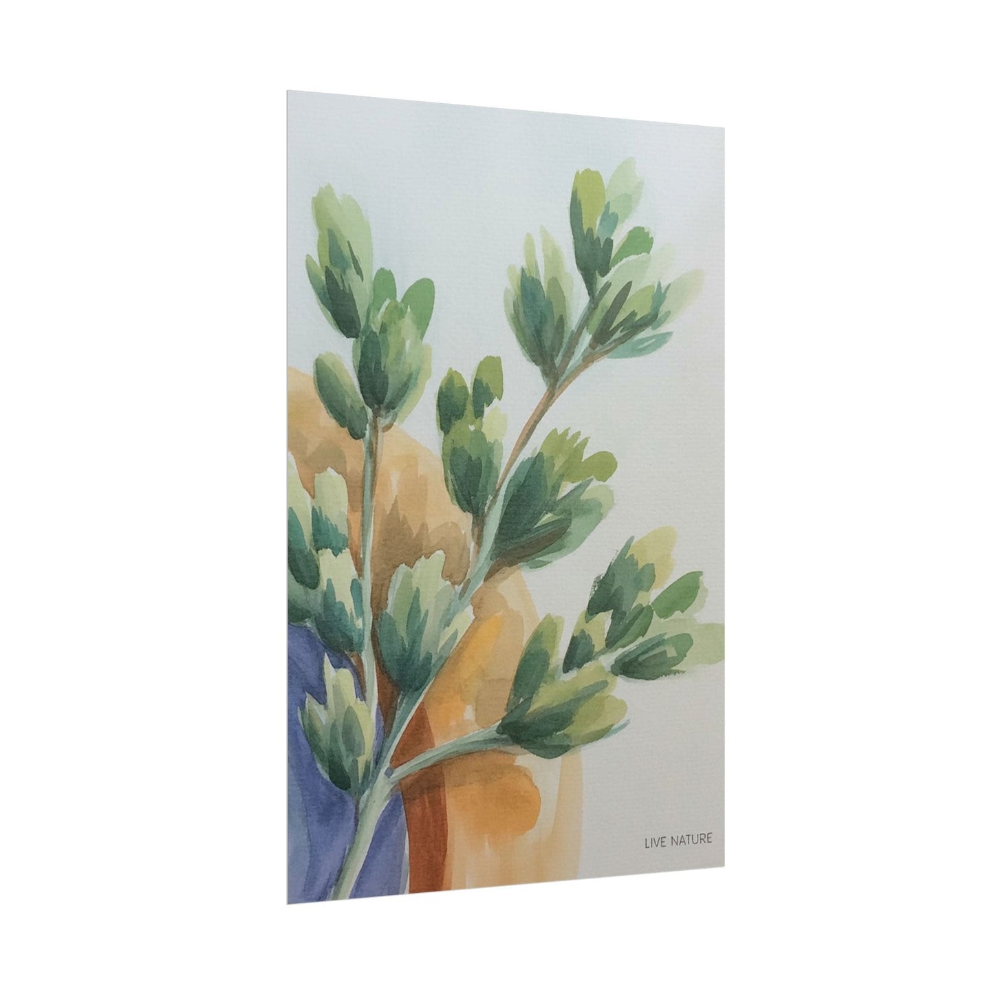 Live Nature Sagebrush Watercolor Art Print