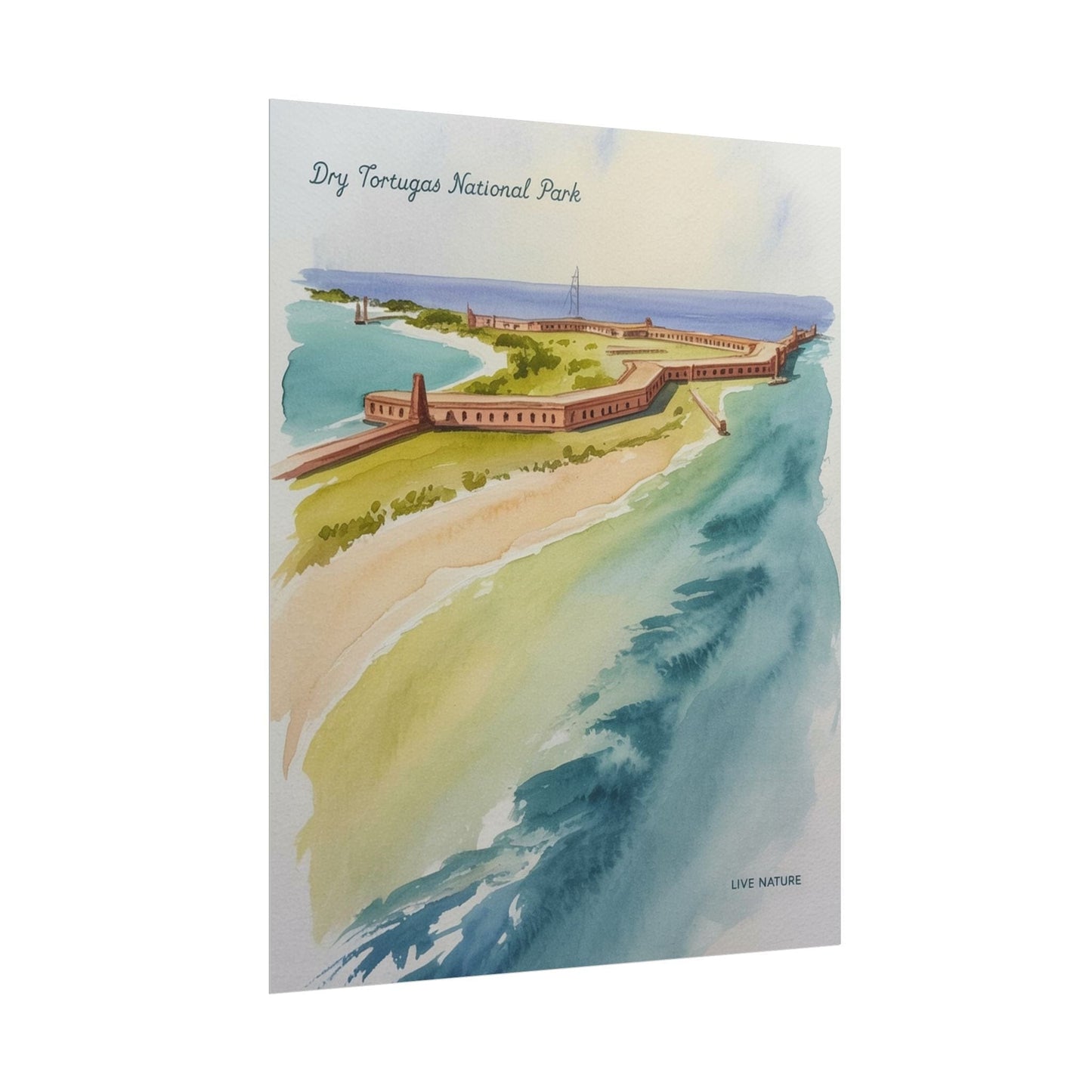 Dry Tortugas National Park Watercolor Print Poster