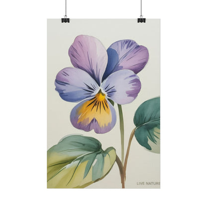 Wisconsin Wood Violet Watercolor Print – State Flower Art
