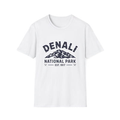 Denali National Park Logo T-Shirt - White Cotton Tee