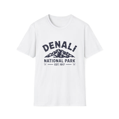 Denali National Park Logo T-Shirt - White Cotton Tee