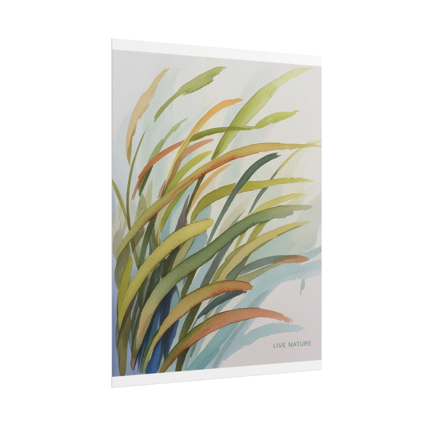 Seagrass Watercolor Art Print 'Live Nature' Design