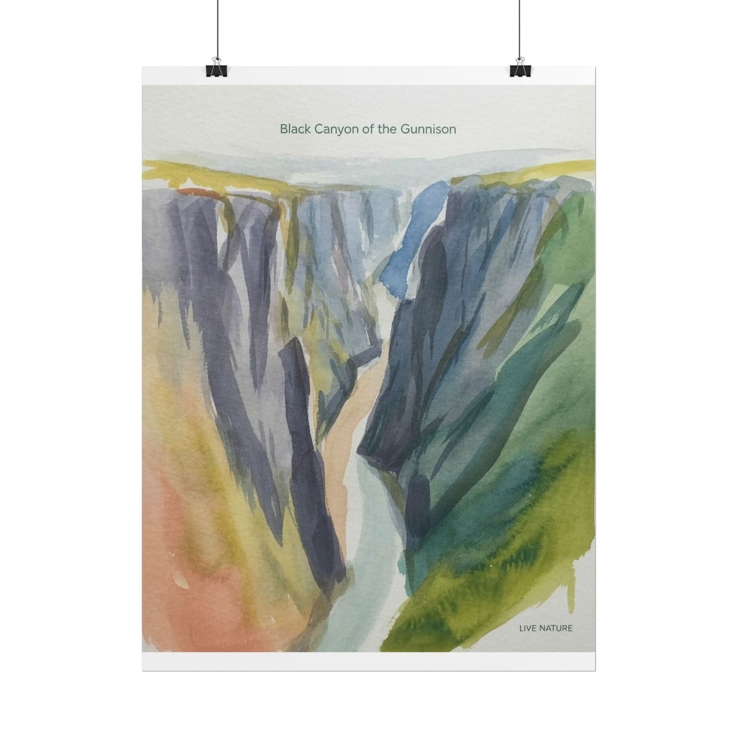 Black Canyon of the Gunnison Watercolor Art Print