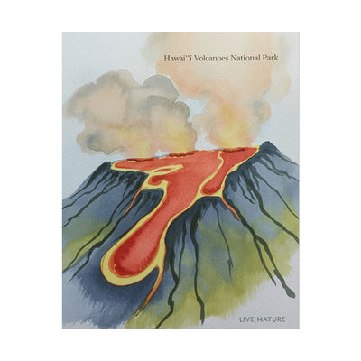 Hawai'i Volcanoes National Park Watercolor Poster