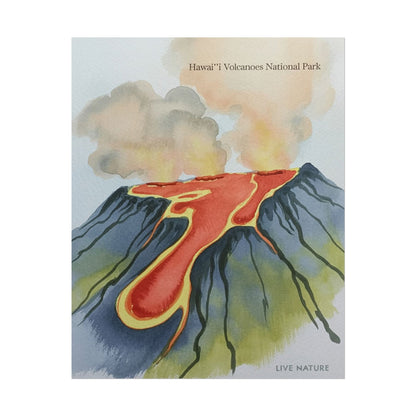 Hawai'i Volcanoes National Park Watercolor Poster