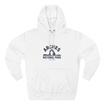 Arches National Park Graphic Fleece Hoodie White