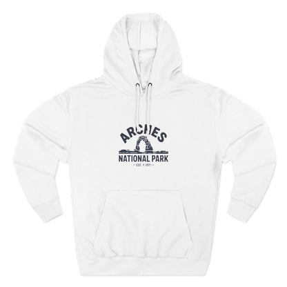 Arches National Park Graphic Fleece Hoodie White