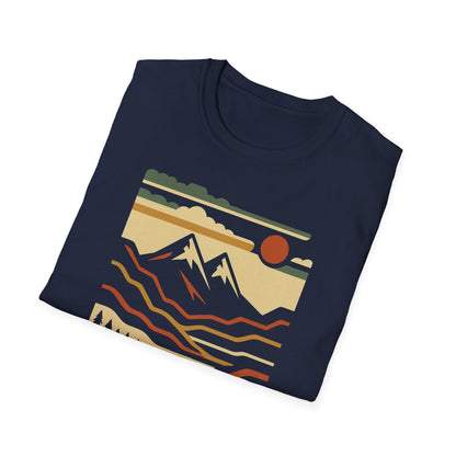 Unisex Softstyle T-Shirt - rocky mountain (Front Only) - Unisex Softstyle T-Shirt