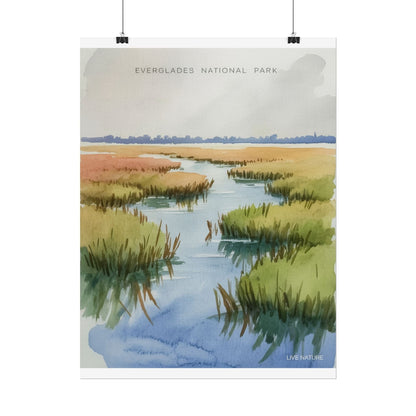 Everglades National Park Watercolor Poster Print