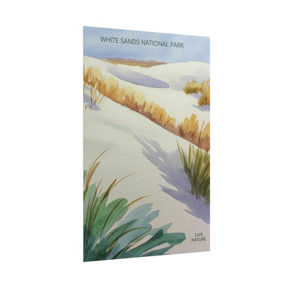 White Sands National Park Watercolor Art Print