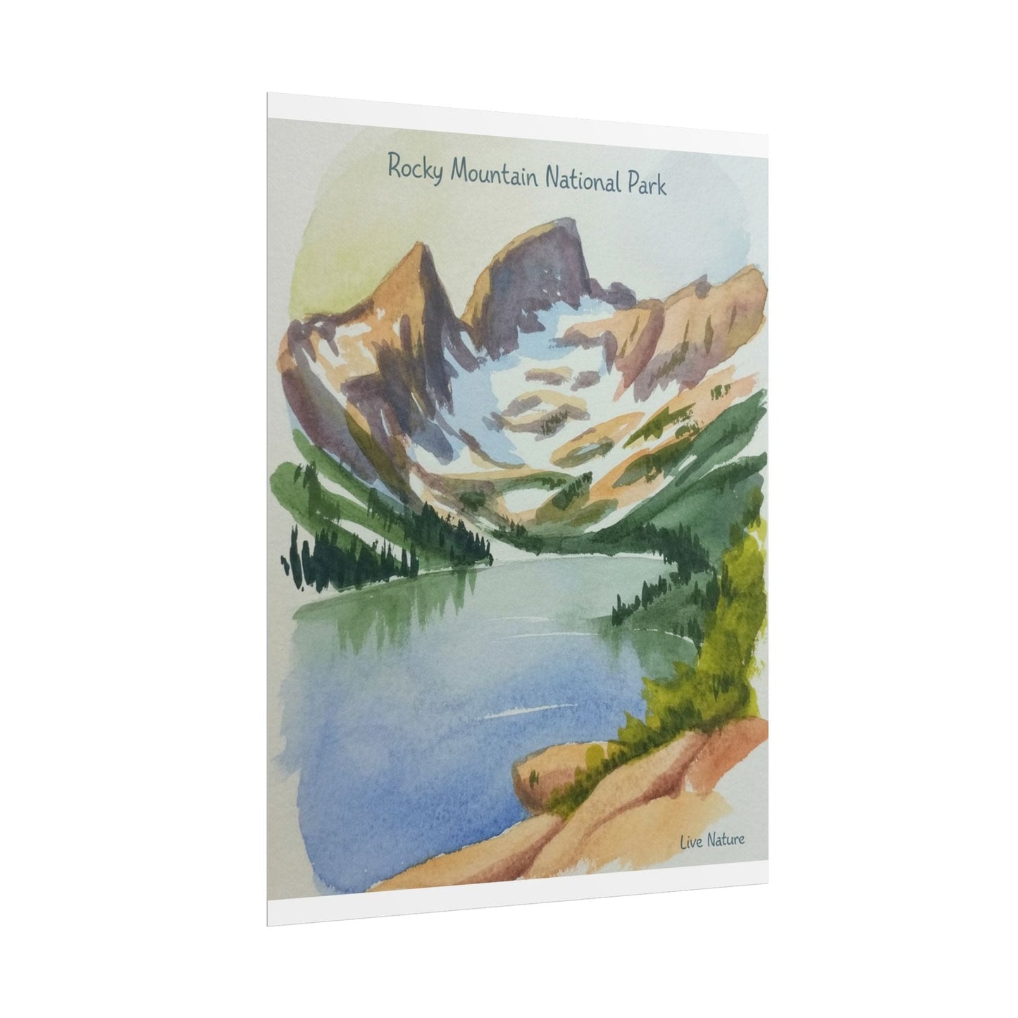 Rocky Mountain National Park Watercolor Print