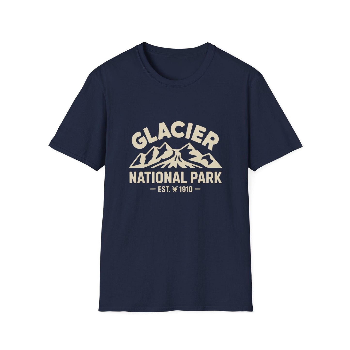 Glacier National Park Logo T-Shirt - White Cotton Tee