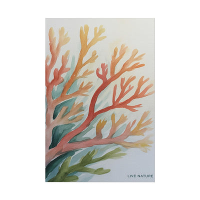 Live Nature Coral Watercolor Print on Fine Art Paper