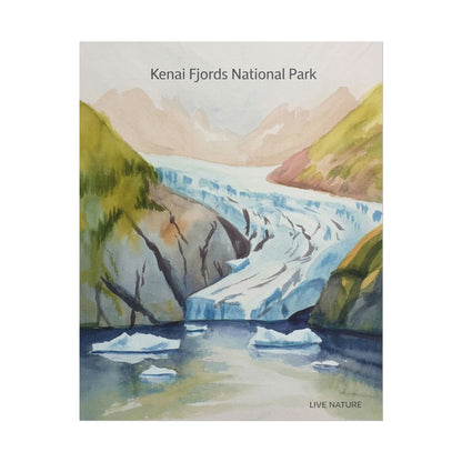 Kenai Fjords National Park Watercolor Poster Print