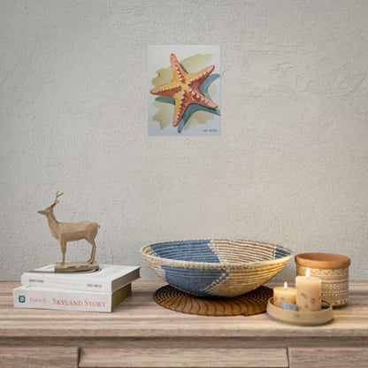 Starfish Watercolor Art Print 'Live Nature' Design