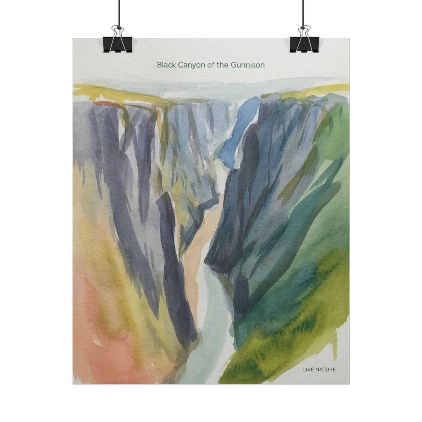 Black Canyon of the Gunnison Watercolor Art Print