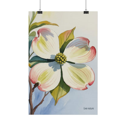 North Carolina Dogwood Watercolor Art Print