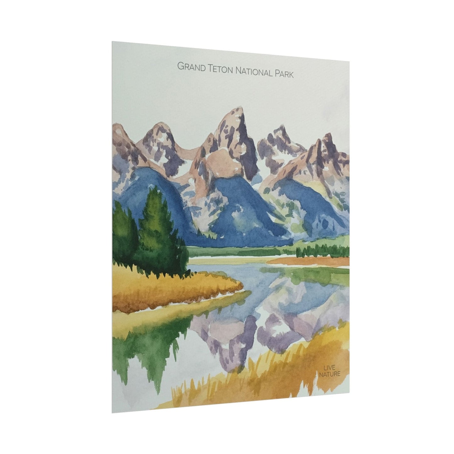 Grand Teton National Park Watercolor Art Print