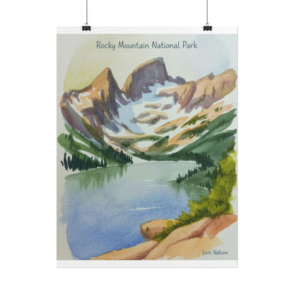 Rocky Mountain National Park Watercolor Print
