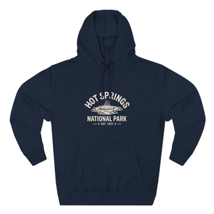 Hot Springs National Park Fleece Hoodie White