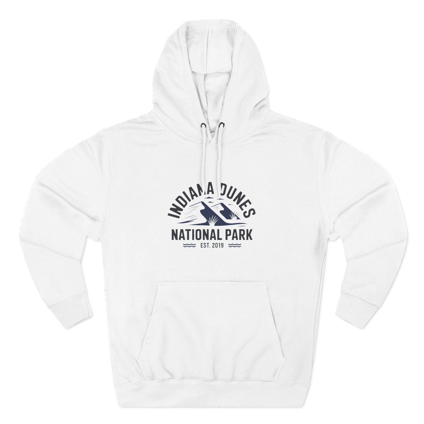 Indiana Dunes National Park Cotton Hoodie White