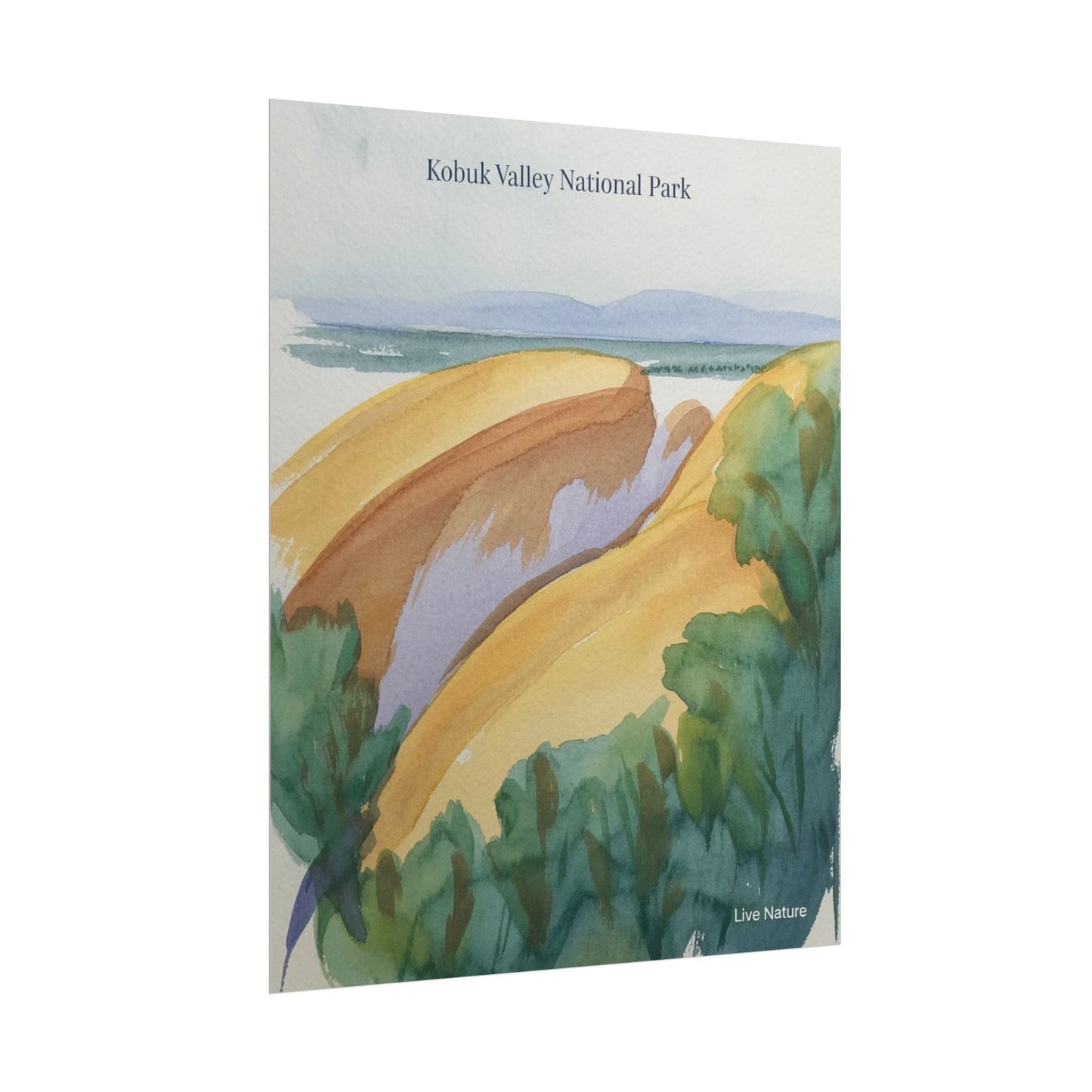 Kobuk Valley National Park Watercolor Poster Print