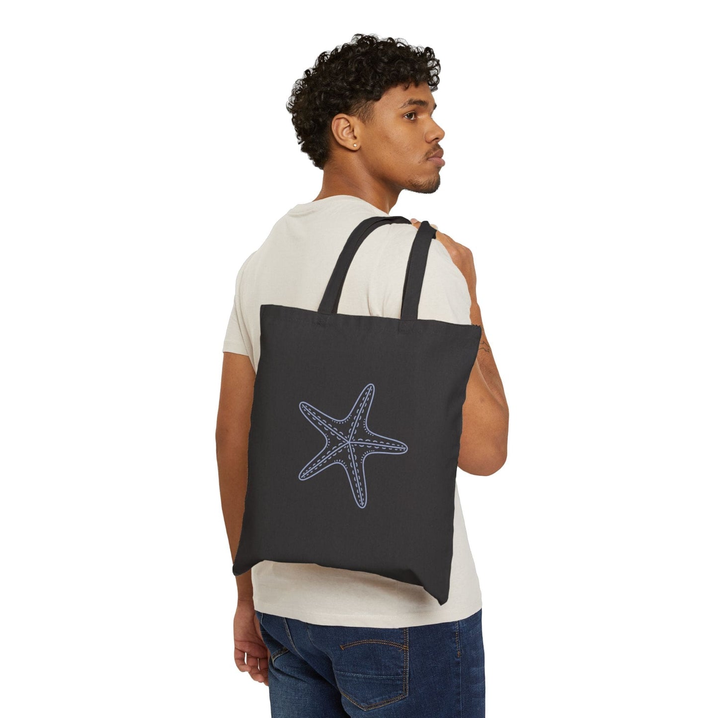 Cotton Canvas Tote Bag - 0009_1_a-stylized-illustration-of-a-singular-st_MOUBT6y1RTqCVR9r0EeXtw_0W8NvqHMQPy4DbamoQb6VQ (Front Only) - Cotton Canvas Tote Bag (Smart: Original on dark)