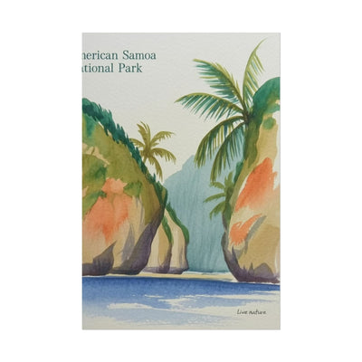 American Samoa National Park Watercolor Poster Print