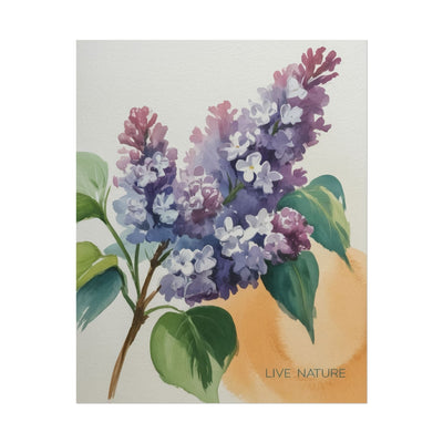 Lilac Blossom Watercolor Poster 'Live Nature' Design