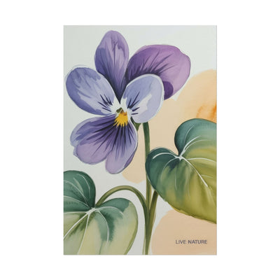 Prairie Violet Botanical Art Print - Live Nature Design