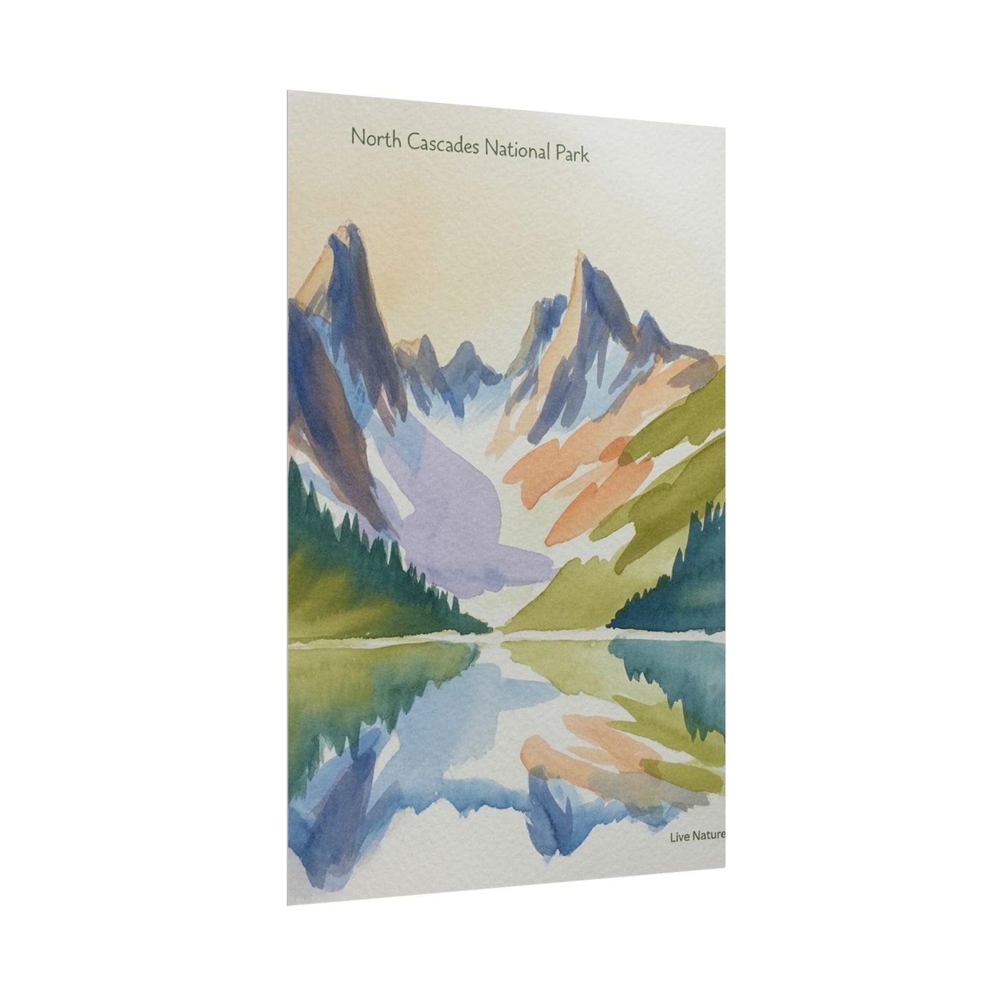 North Cascades National Park Watercolor Art Print