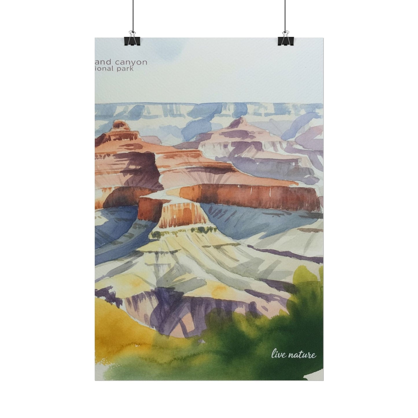 Grand Canyon National Park Watercolor Art Print