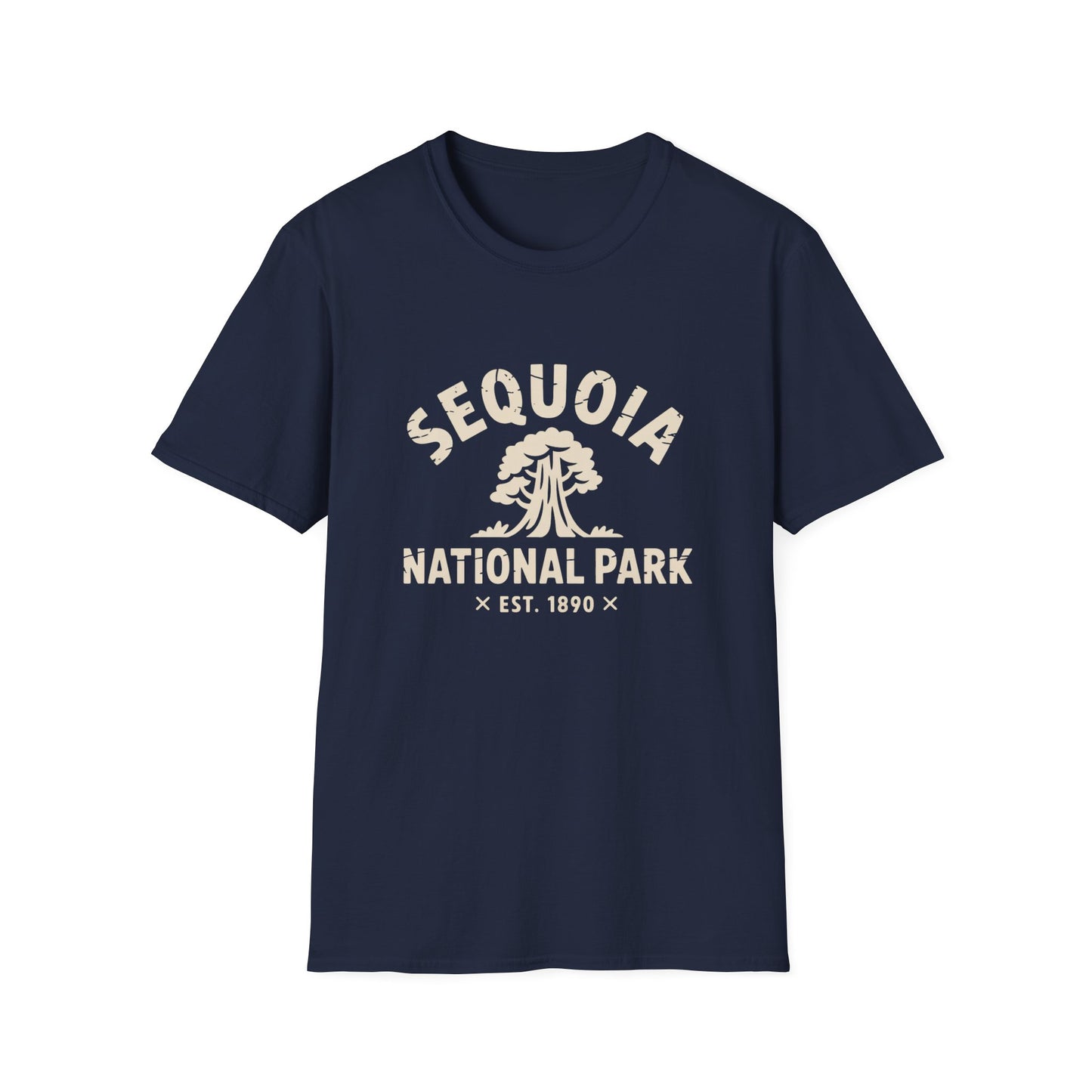 Sequoia National Park Logo T-Shirt - White Cotton