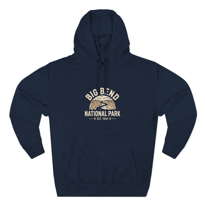 Big Bend National Park Fleece Hoodie White Design