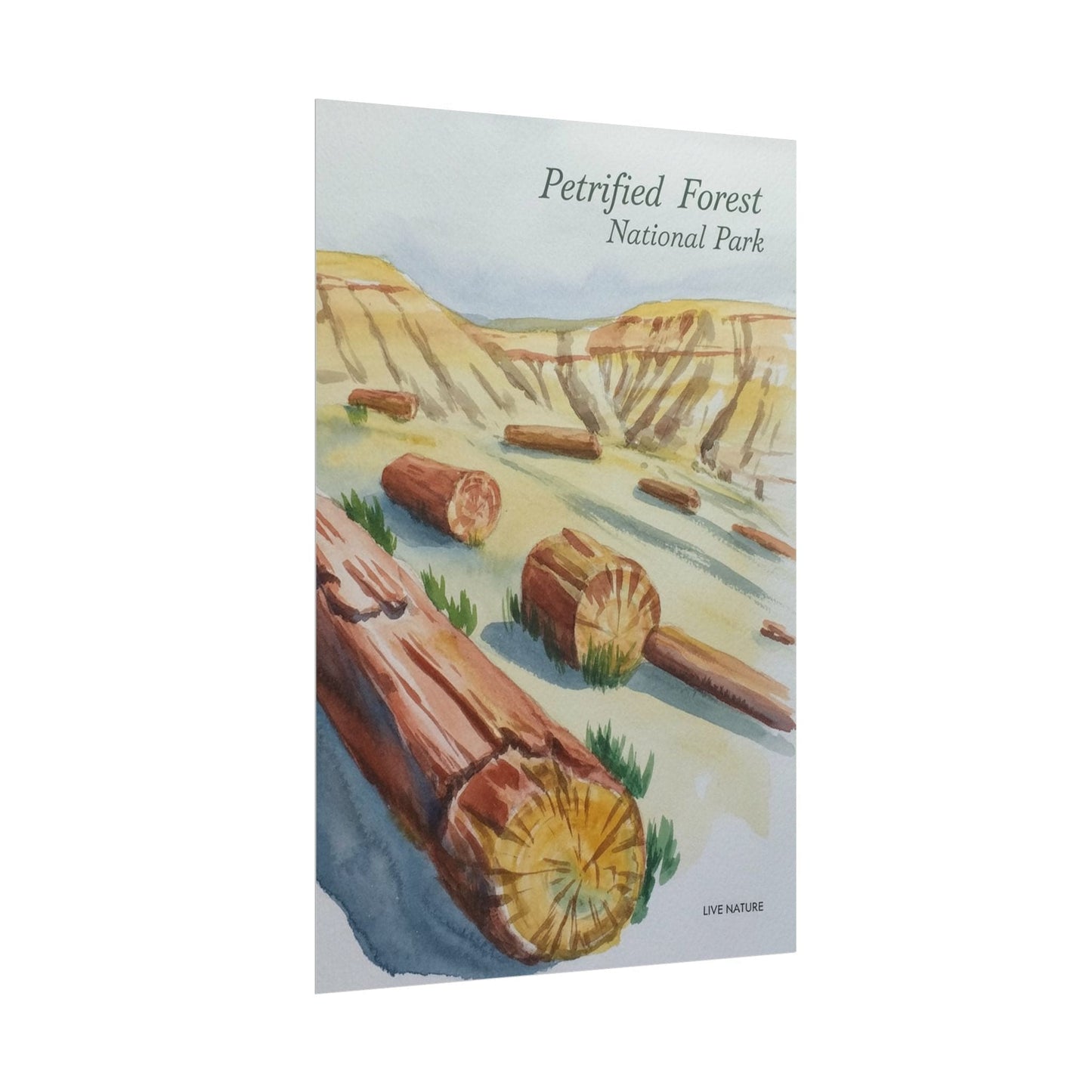 Petrified Forest National Park Watercolor Art Print