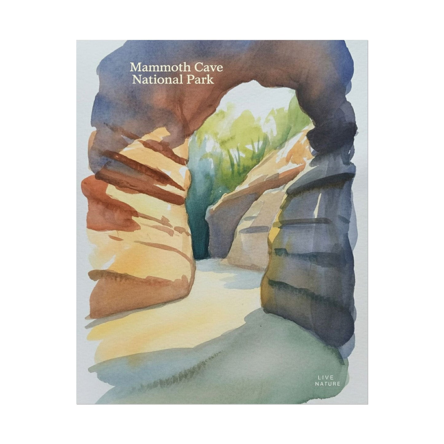 Mammoth Cave National Park Watercolor Art Print