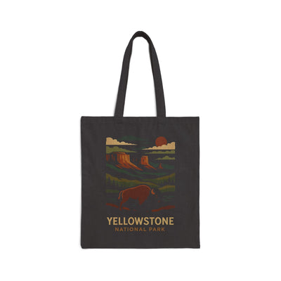 Cotton Canvas Tote Bag - yellow stone antional; (Front Only) - Cotton Canvas Tote Bag