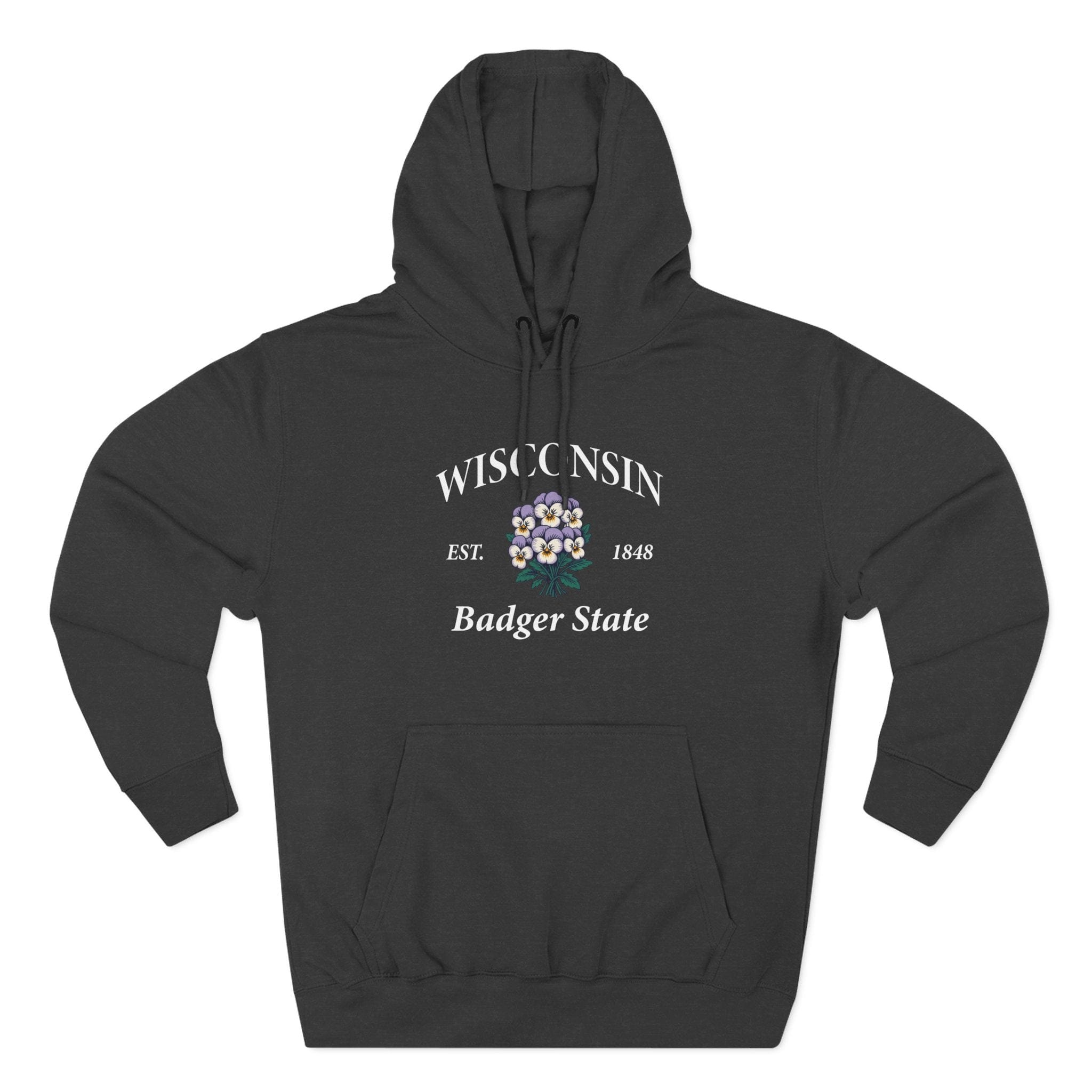 Wisconsin Badger State Floral Hoodie
