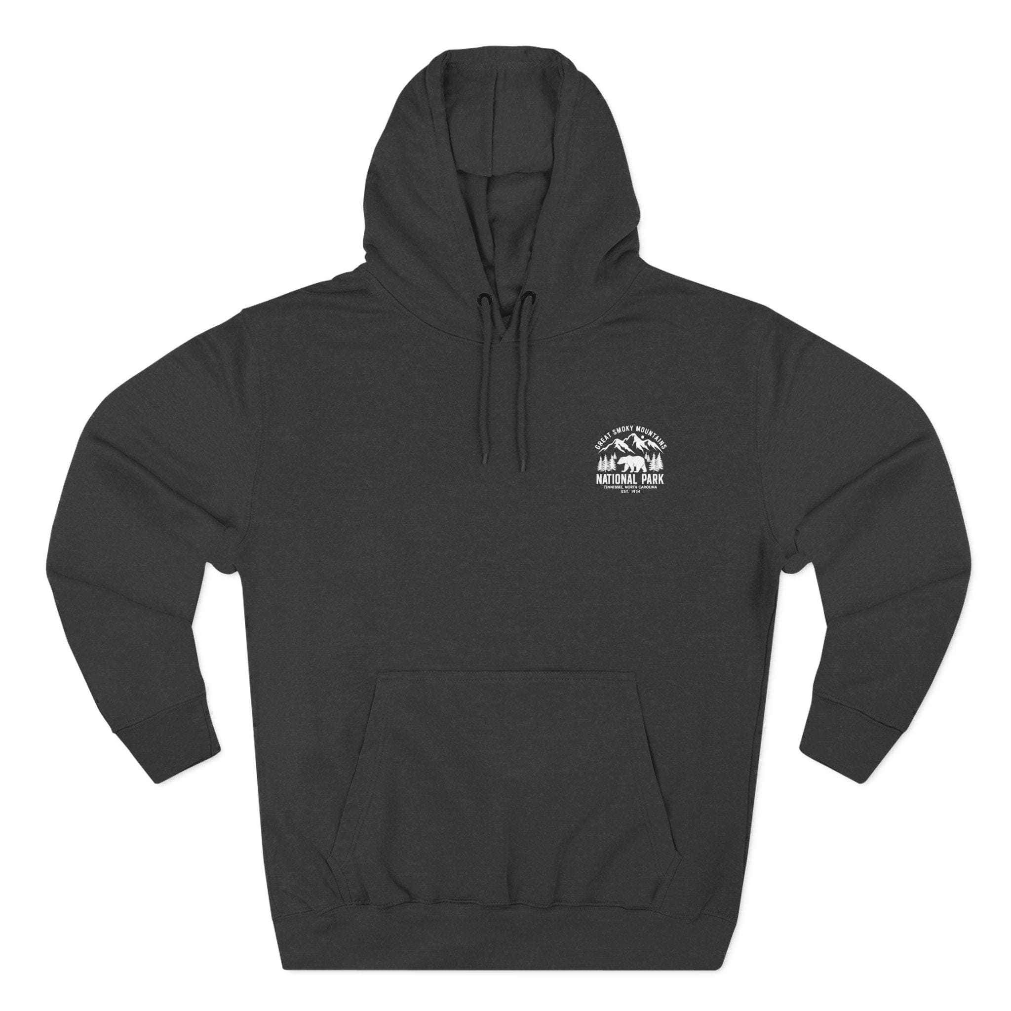 Three-Panel Fleece Hoodie - 1 (Front+Back) - Three-Panel Fleece Hoodie (Smart: Original on dark)