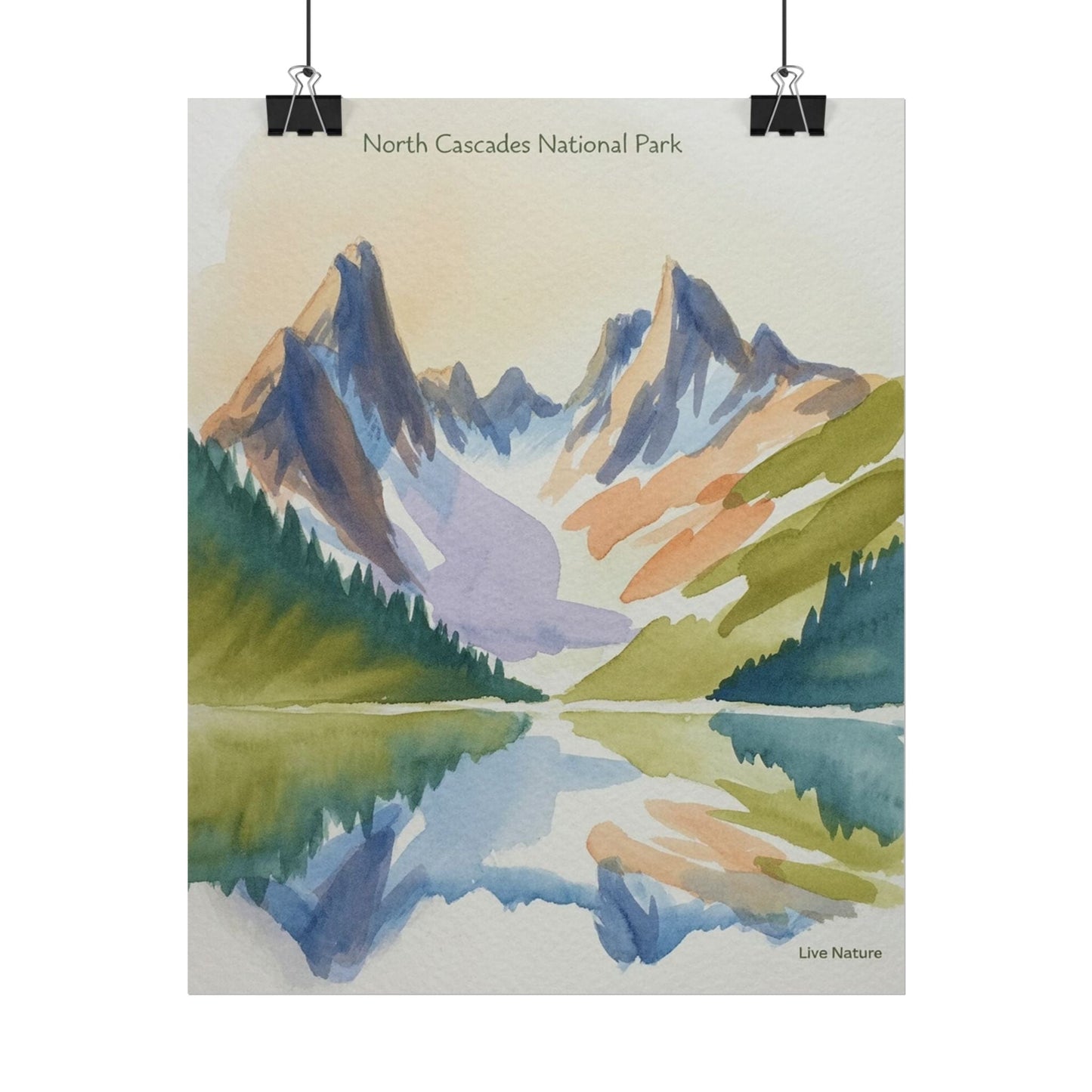 North Cascades National Park Watercolor Art Print