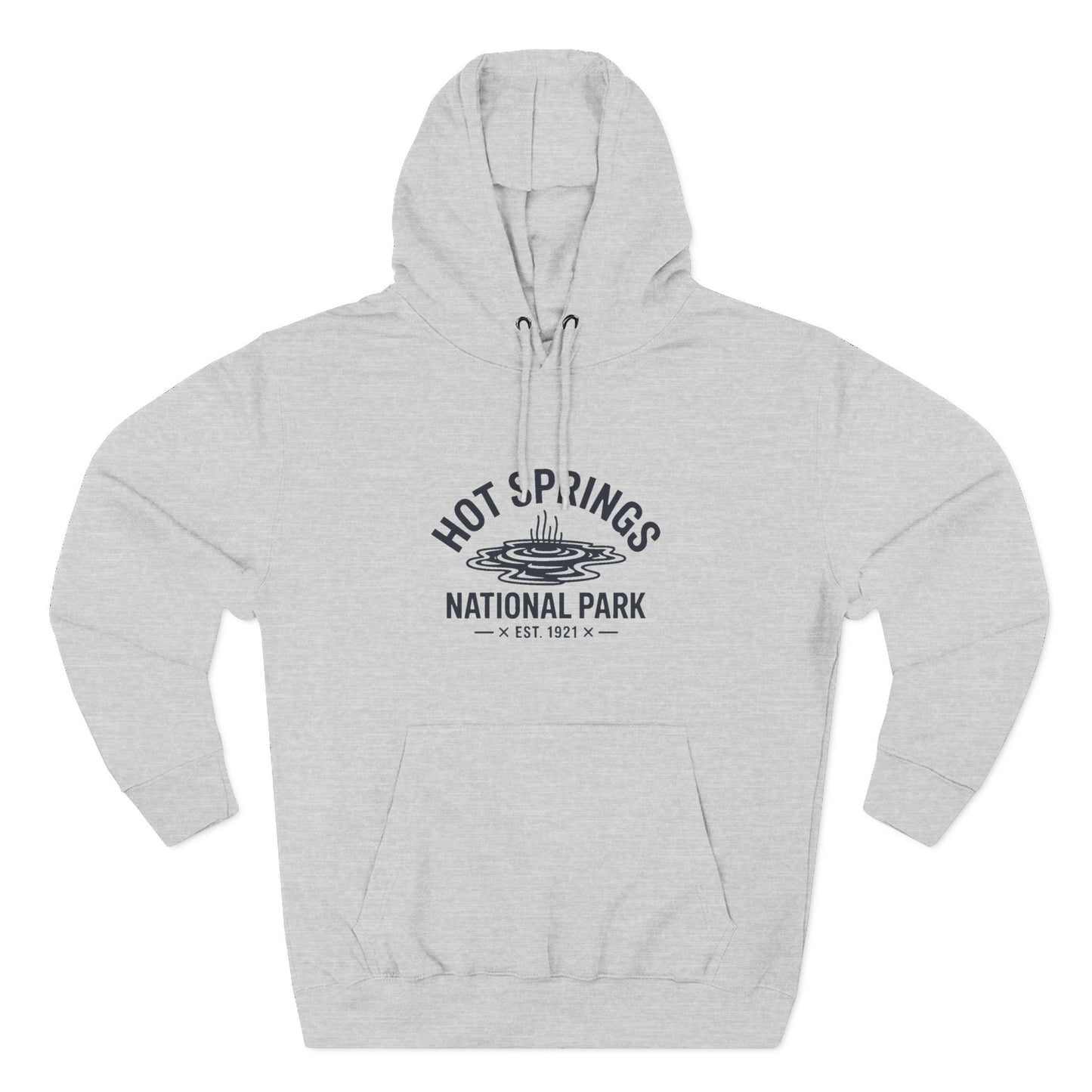 Hot Springs National Park Fleece Hoodie White