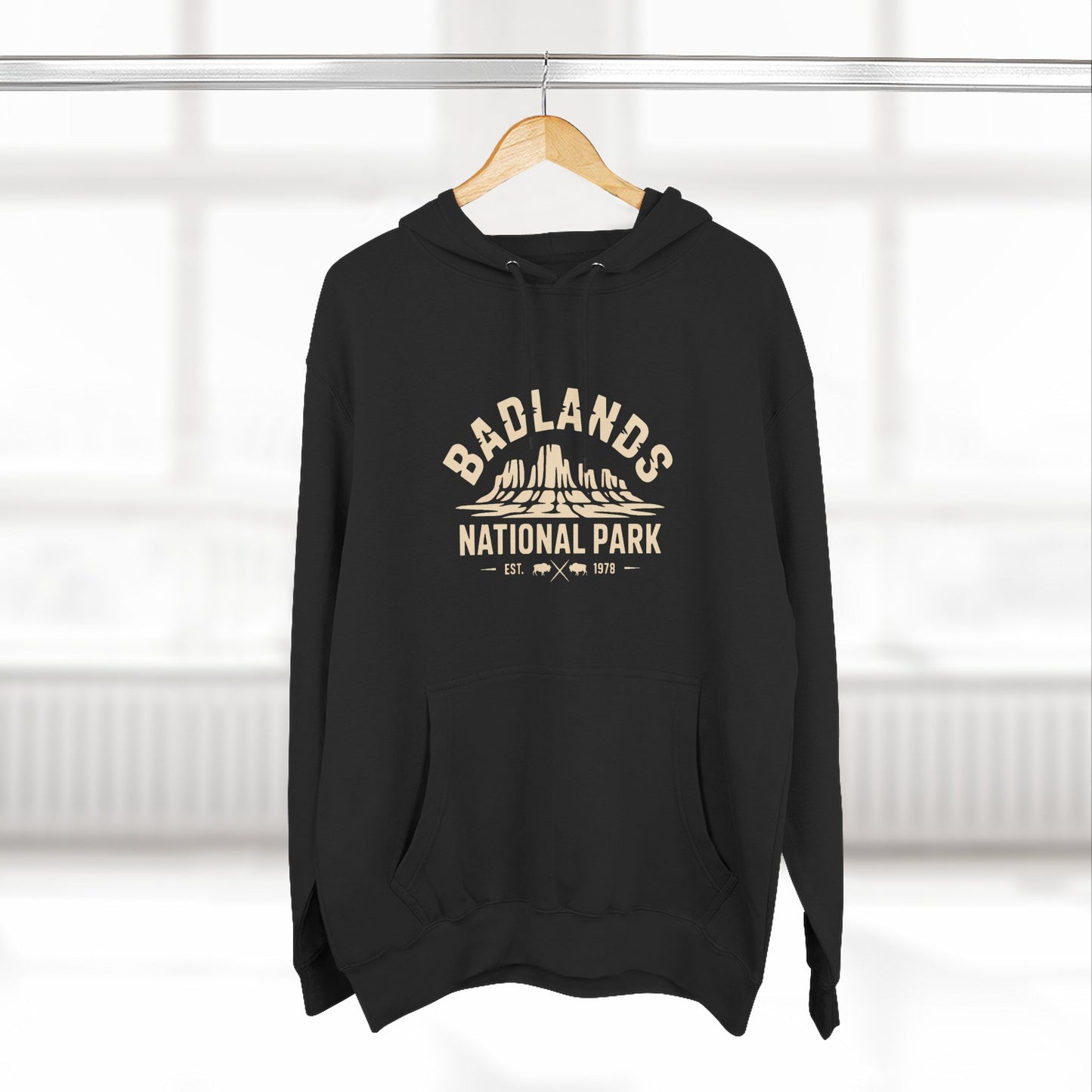 Badlands National Park Graphic Fleece Hoodie Cotton Blend